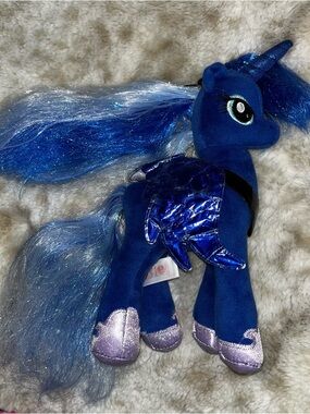 Ty Beanie Baby Sparkle - PRINCESS LUNA Unicorn Pegasus 9" Plush